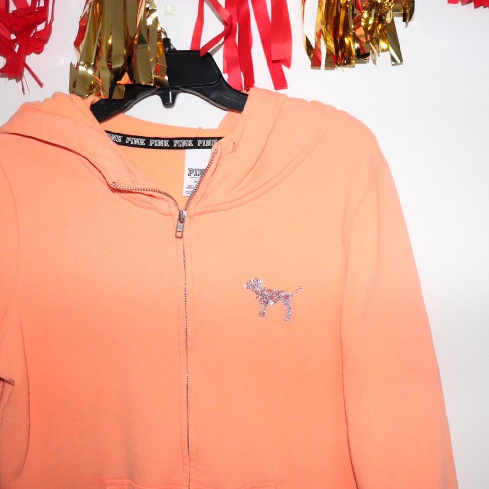 PINK sequin hoodie